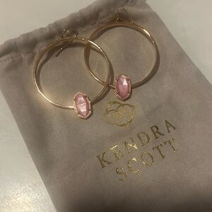 Kendra Scott Elora Rose Gold Lilac Hoop Earrings